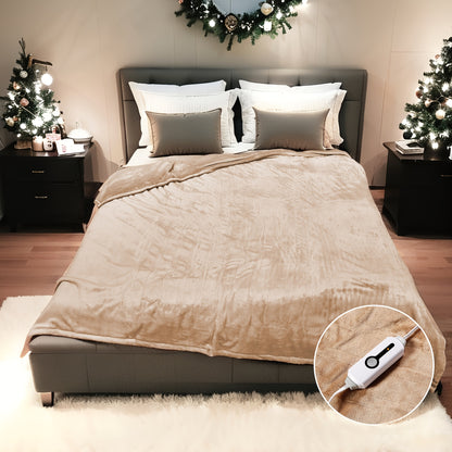 Heated Electric Blanket Flannel Full Size – Fast Heating Soft Cozy Throw for Bed Couch Chair, Multiple Sizes & Colours, Home Office Bedroom Warmth – ShopVora CA