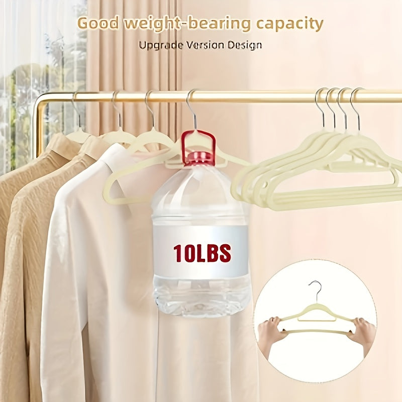 20/50pcs Velvet Hangers With 360° Rotating Hooks | Non-Slip Felt Coated, Space-Saving Organizer For Coats, Pants, Suits, Heavy-Duty Home Wardrobe Storage Solution