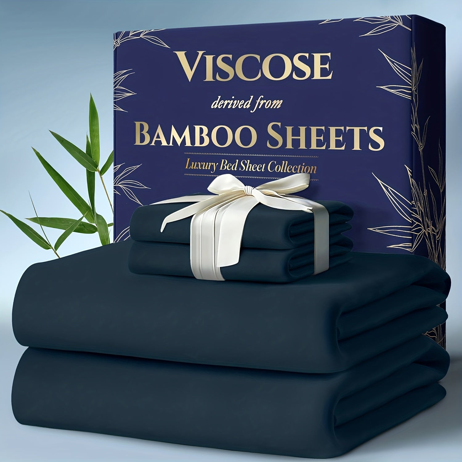 Cooling Bamboo Viscose Bed Sheets King Size Set with Pillowcases – Ultra-Soft Deep Pocket Cooling Sheets for Hot Sleepers Kids & Adults Bedroom