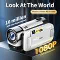 1080P Full HD Camera, Wearable Handheld Design with 270° Rotating LED Flip Screen, 32GB Memory Card, 16x Zoom, Portable Wide Angle Camera, Suitable for Travel, Party And Outdoor Recording
