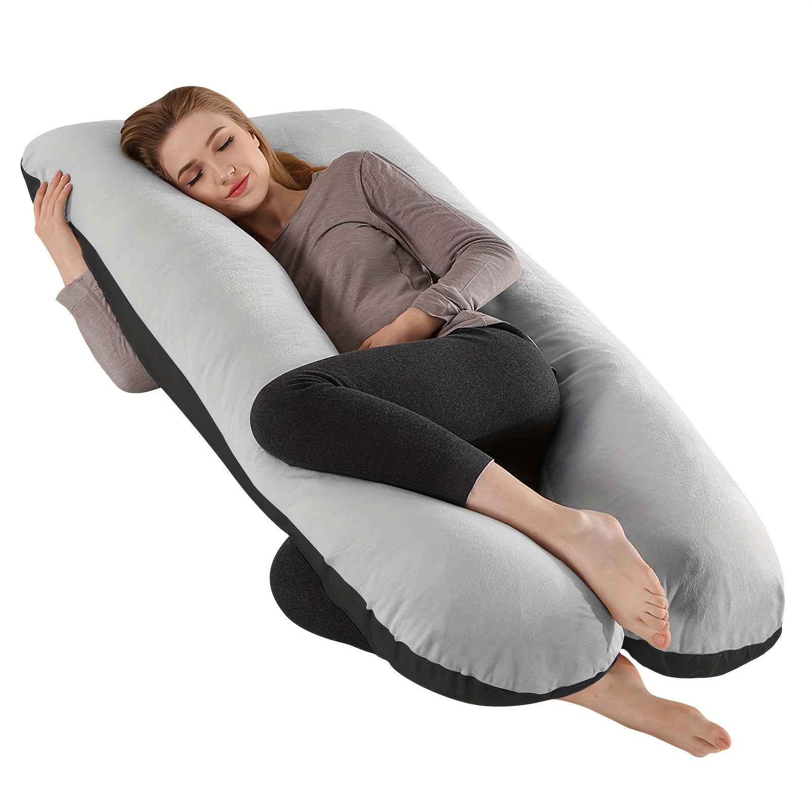 Full Body U-Shaped Maternity Pillow for Pregnant Women – Comfortable Companion & Back Belly Support Pillow, Also Perfect for Pets – Ideal Baby Shower & Holiday Gift for Expectant Mothers