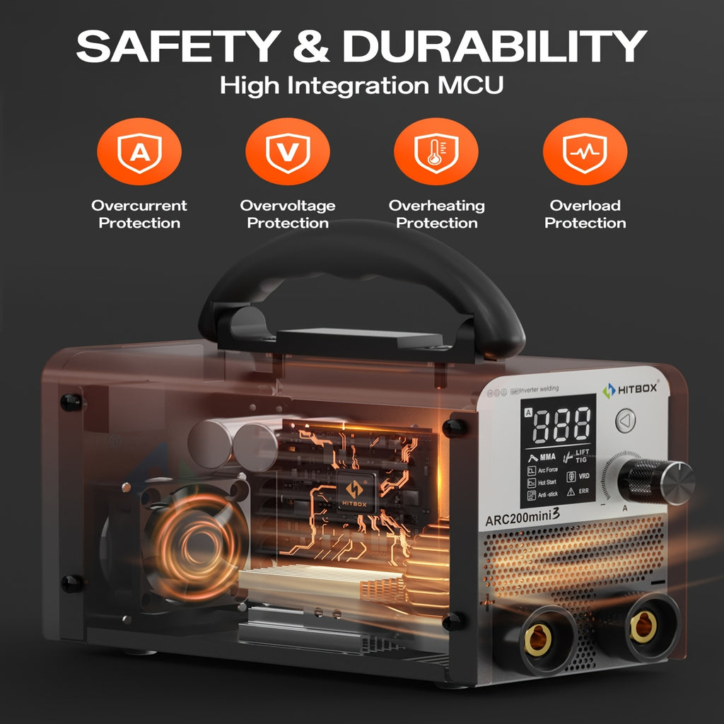 160A 2-in-1 Welding Machine | Smart Synergic ARC/Lift TIG Dual Mode with LED Display, 110V VRD Safety & HotStart Boost Efficiency for Professional/Industrial Use
