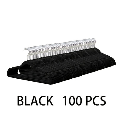 Premium Velvet Hangers Non-Slip Notched Design – Space-Saving Sturdy Coat Hangers for Closet Organization, Suits, Pants & Coats, 30 / 50 / 100 Pack, Black or Grey