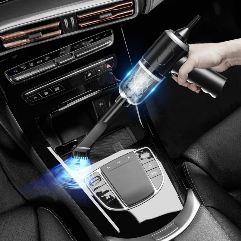 Handheld Vacuum Cleaner Portable Blow and Suction with Side Brushes Anti-Tangle Hair Design Detachable Crevice Tool Low Noise 40dB 7Kpa Suction Power Suitable for Blow & Suction for Cars Home & Office DustIncludes a Crevice Tool | Valentine's Day and New