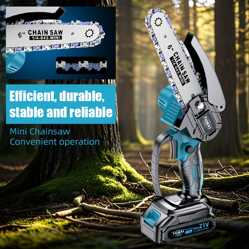 Mini Chainsaw Cordless – Lithium Battery Handheld Electric Pruning Saw for Tree Trimming, Branch Cutting, Logging & Camping | Safe & Lightweight Garden Power Tool, Gift for Men & Dad