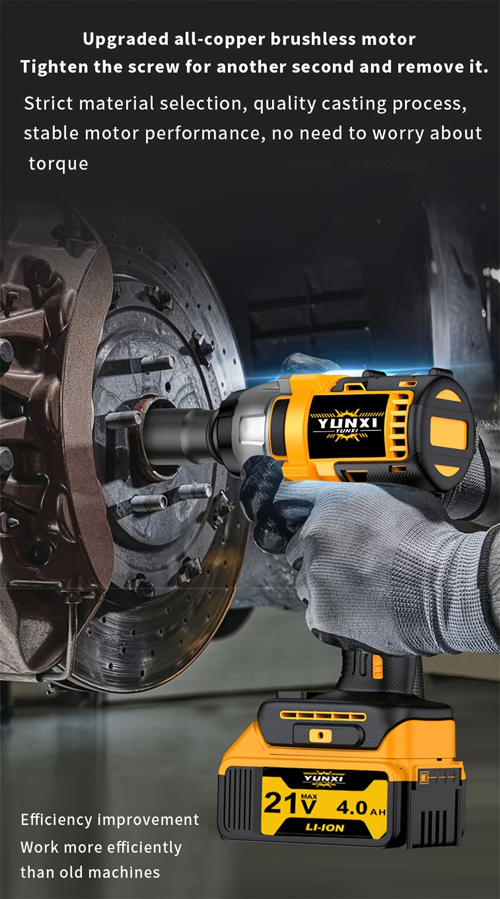 21V Cordless Impact Wrench, Impact Wrench with Charger, Lithium Ion Wrench, Portable, Fast Charger - Power Tools for Home And  Use