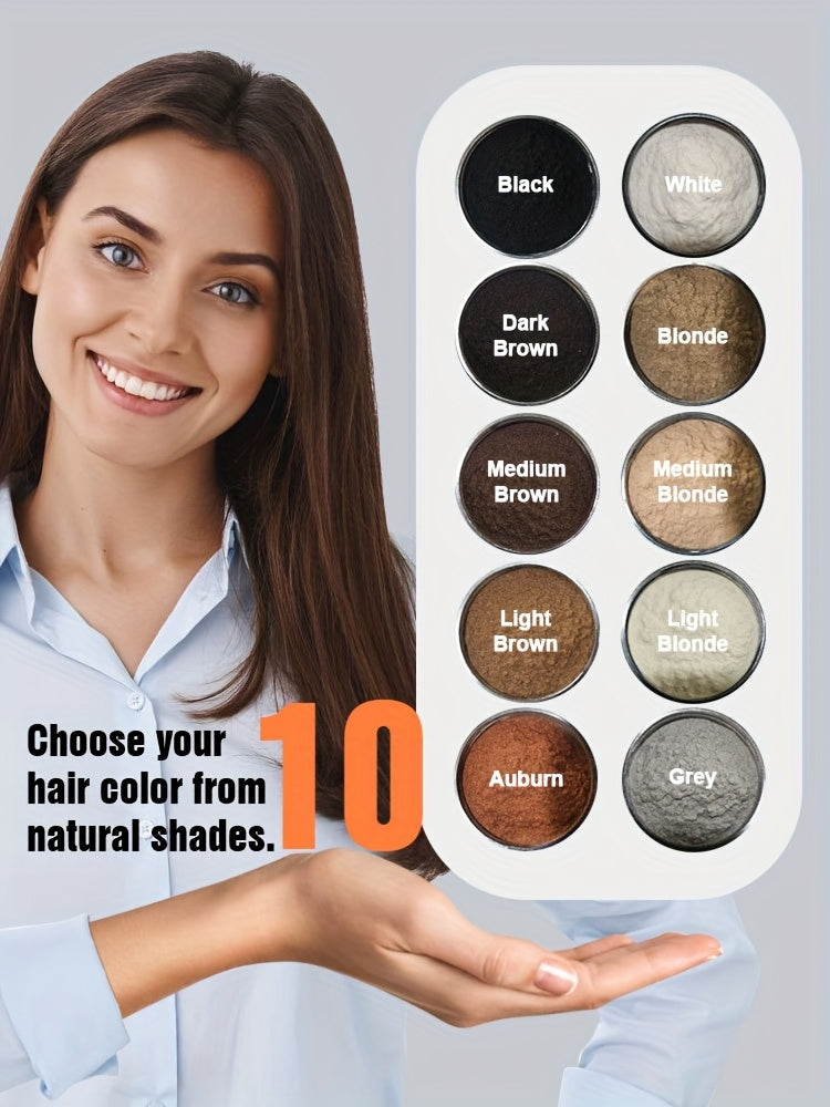 Volumizing Hair Fiber Powder with Applicator - SILLKVA Instant Volume & Natural Coverage for Thinning Hair, Precise Application, 0.97oz, Long-Lasting Hair Thickener for Men & Women