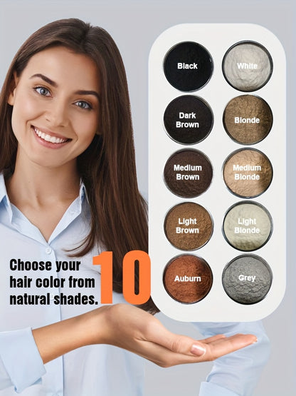 Volumizing Hair Fiber Powder with Applicator - SILLKVA Instant Volume & Natural Coverage for Thinning Hair, Precise Application, 0.97oz, Long-Lasting Hair Thickener for Men & Women