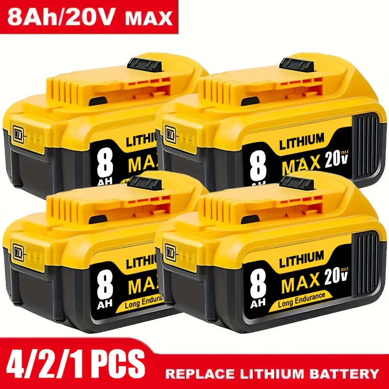 DeWalt 20V Max Replacement Battery 8000mAh – Compatible DCB200 DCB201 DCB206 DCB210 DCB203, Lithium-Ion Cordless Tool Battery, 1/2/4 Pack | Canada