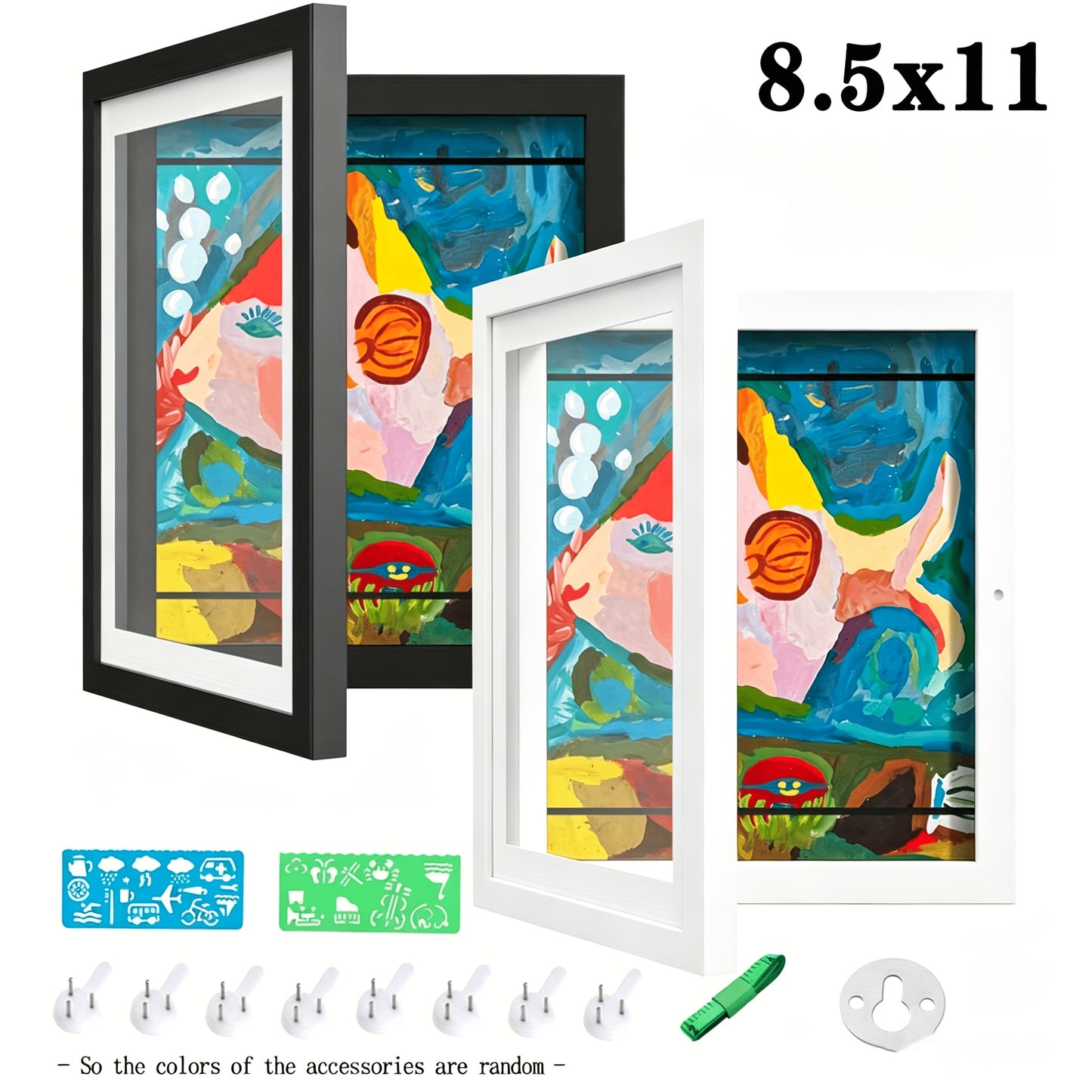 Kids Art Frames Front Opening Changeable – Children Artwork Storage Display Frame Holds 50 Pieces for Wall, Set of 2 or 4 (Drawings, Crafts & Art Projects)