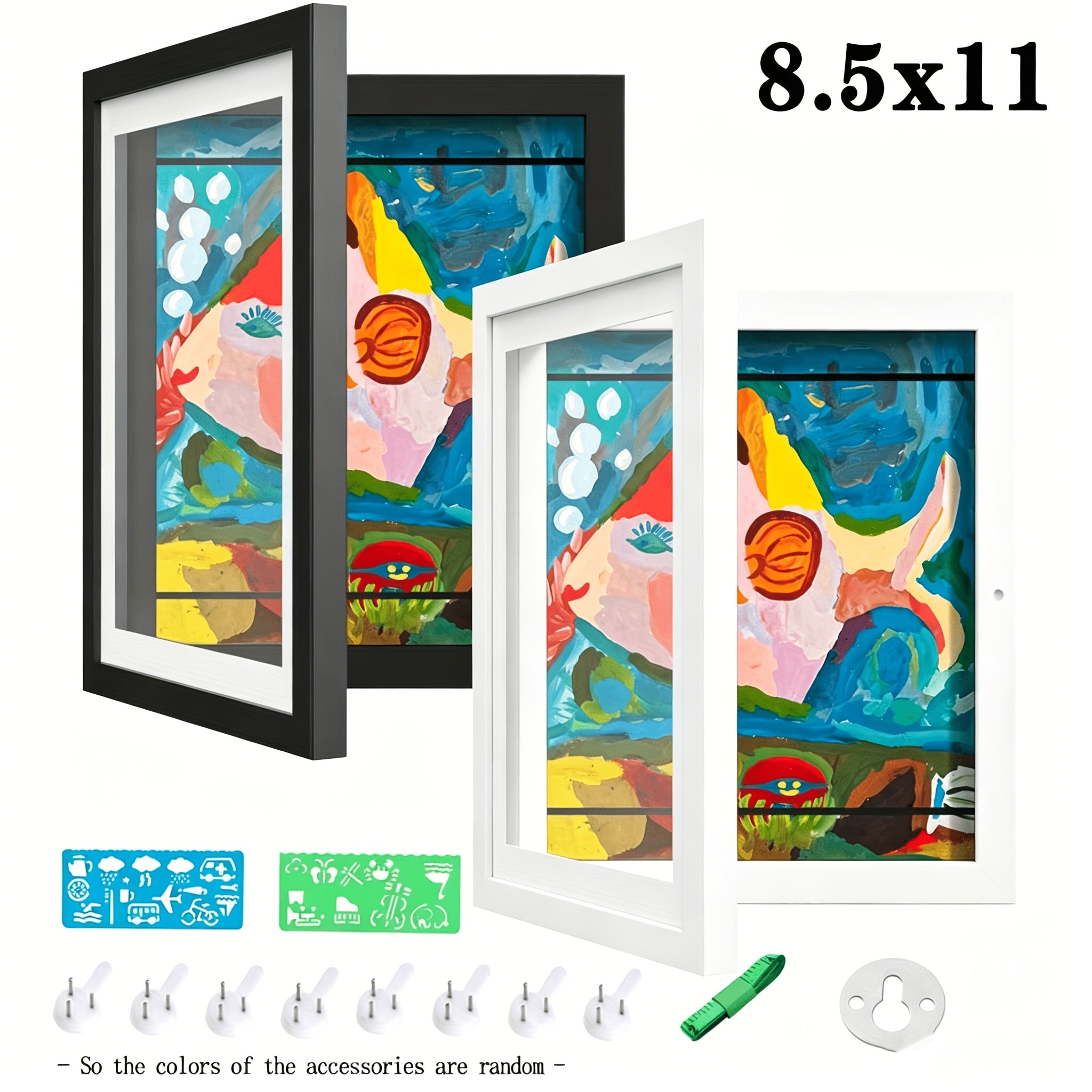 Kids Art Frames Front Opening Changeable – Children Artwork Storage Display Frame Holds 50 Pieces for Wall, Set of 2 or 4 (Drawings, Crafts & Art Projects)