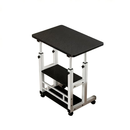 3-Tier Mobile Lifting Desk with Wheels Portable Side Table 3-Layer Storage Space-Saving Laptop Desk for Sofa Bedroom Living Room - Canada