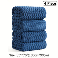 4 pieces, sea blue, large size (35*70 in)