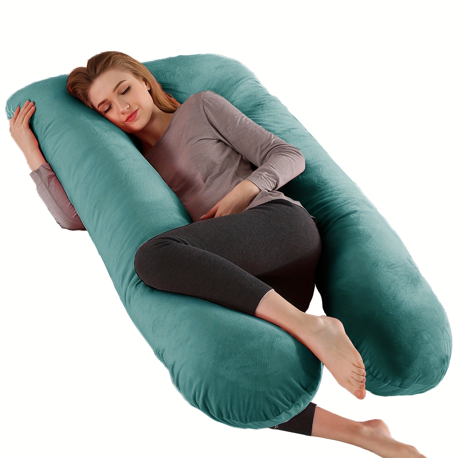Full Body U-Shaped Maternity Pillow for Pregnant Women – Comfortable Companion & Back Belly Support Pillow, Also Perfect for Pets – Ideal Baby Shower & Holiday Gift for Expectant Mothers