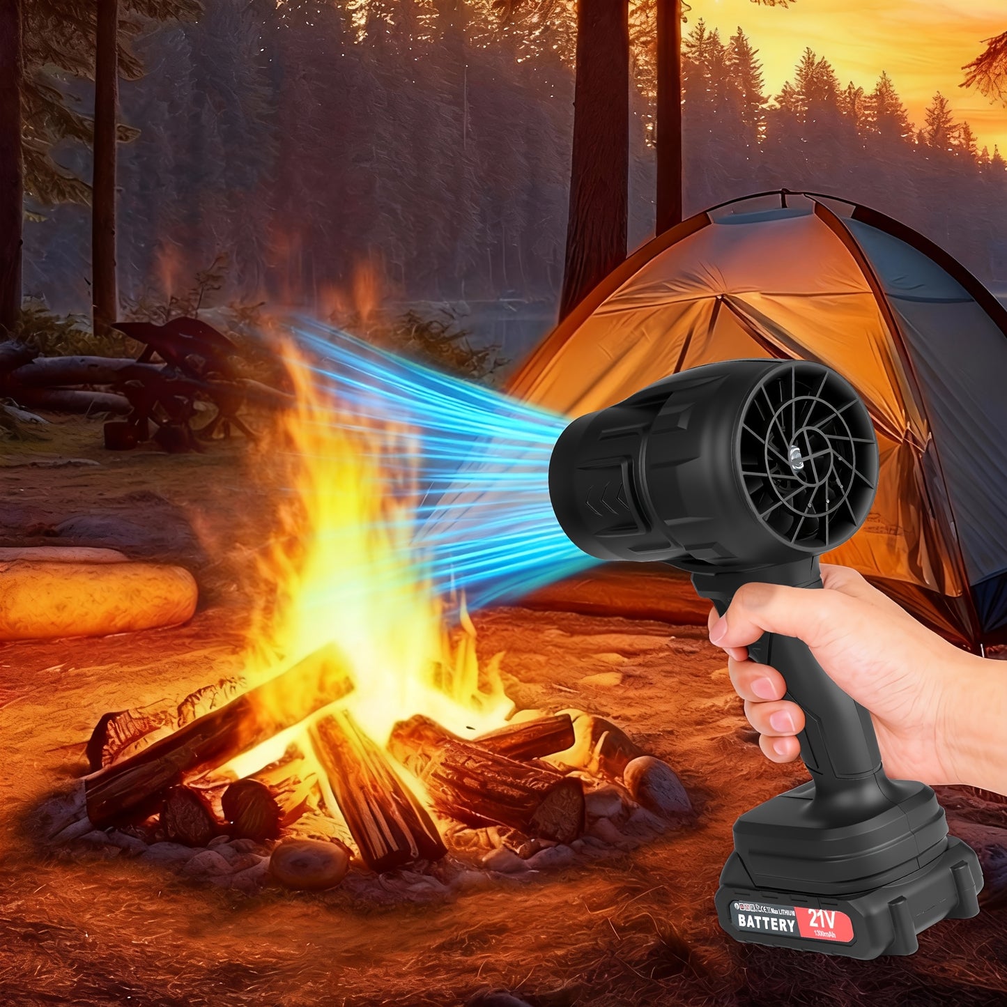 21V Cordless Handheld Leaf Blower with Lithium Battery – High-Power Lightweight Air Blower for Patio, Garden, Yard, Indoors & Car, Single or Dual Battery Options | ShopVora CA