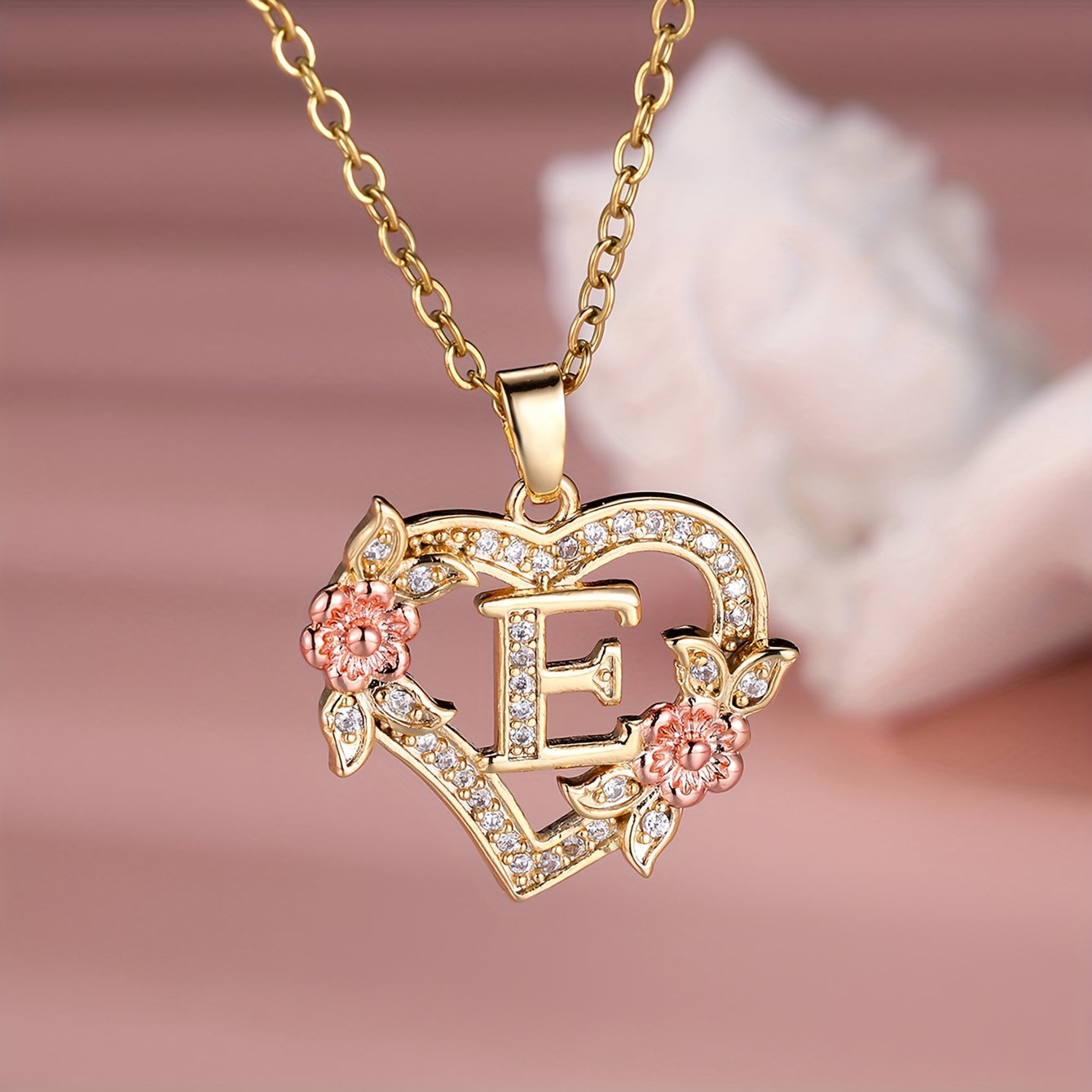 S925 Sterling Silver Heart Pendant Initial Letter Necklace for Women – Moissanite Sparkling, Personalized A-Z Name Jewelry, Birthday & Holiday Gift