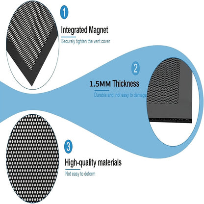 Magnetic Vent Covers 6-Pack 4x10 Inch PVC Mesh Grille – Air Ventilation Covers for Floor & Ceiling Vents | Dust, Debris & Pest Control for Heating, Cooling & Air Purifier Systems, Easy No-Tool Install