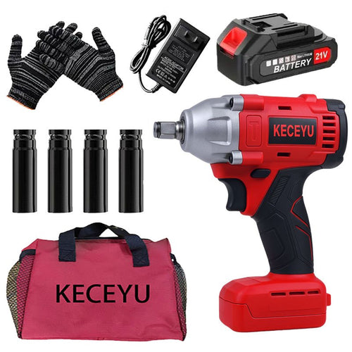 21V Cordless Impact Wrench Ergonomic Compact Design – High-Torque Rechargeable Electric Wrench with Fast Charger, Low Vibration, for Home, Car & DIY Repair Canada