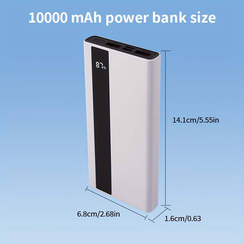 Fast Charging Power Bank 10000mAh/20000mAh with Built-in Cables, PD 20W iPhone & QC3.0/22.5W Android, USB-A/Type-C/Micro Port, LED Display – Portable Charger for Travel & Camping