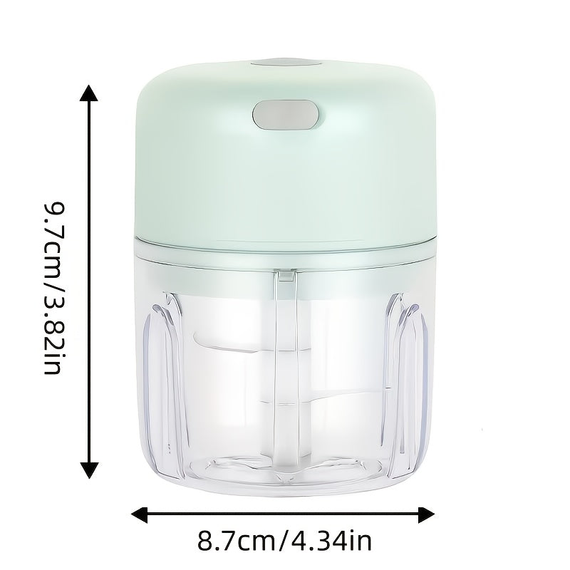 8.45oz Mini Rechargeable Garlic Chopper Meat Grinder with Refrigerator Magnet, Durable And Sturdy, Suitable for Crushing Garlic, Chili, Onion, Minced Meat, And Nuts