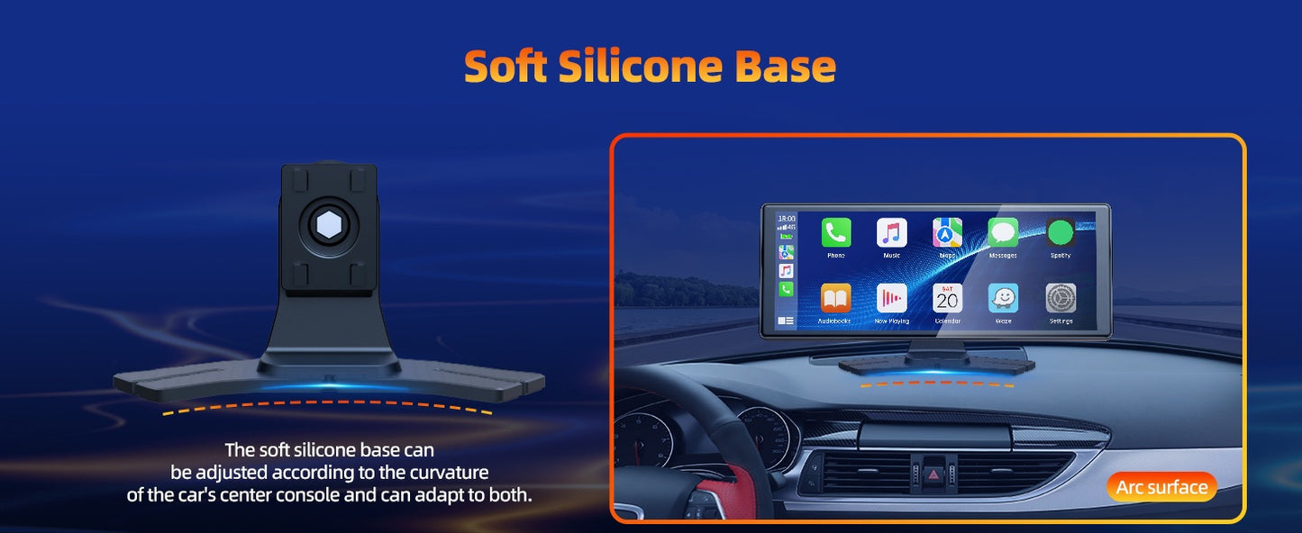 Portable Wireless CarPlay Screen for Car – 7"/9"/9.26" HD Display, Android Auto, GPS Navigation, Bluetooth, FM, AUX, AirPlay, Voice Control, Plug & Play for All Vehicles (Lamtto)
