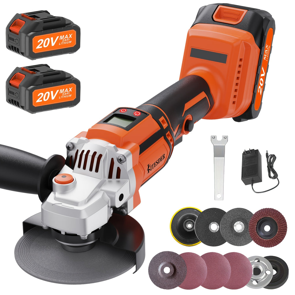 20V Cordless Angle Grinder & Polishing Machine – Brushless Motor, 2-in-1 Electric Grinder for Metal, Wood & Auto Detailing, Portable Power Tool for Home Workshop, DIY & Professional Use