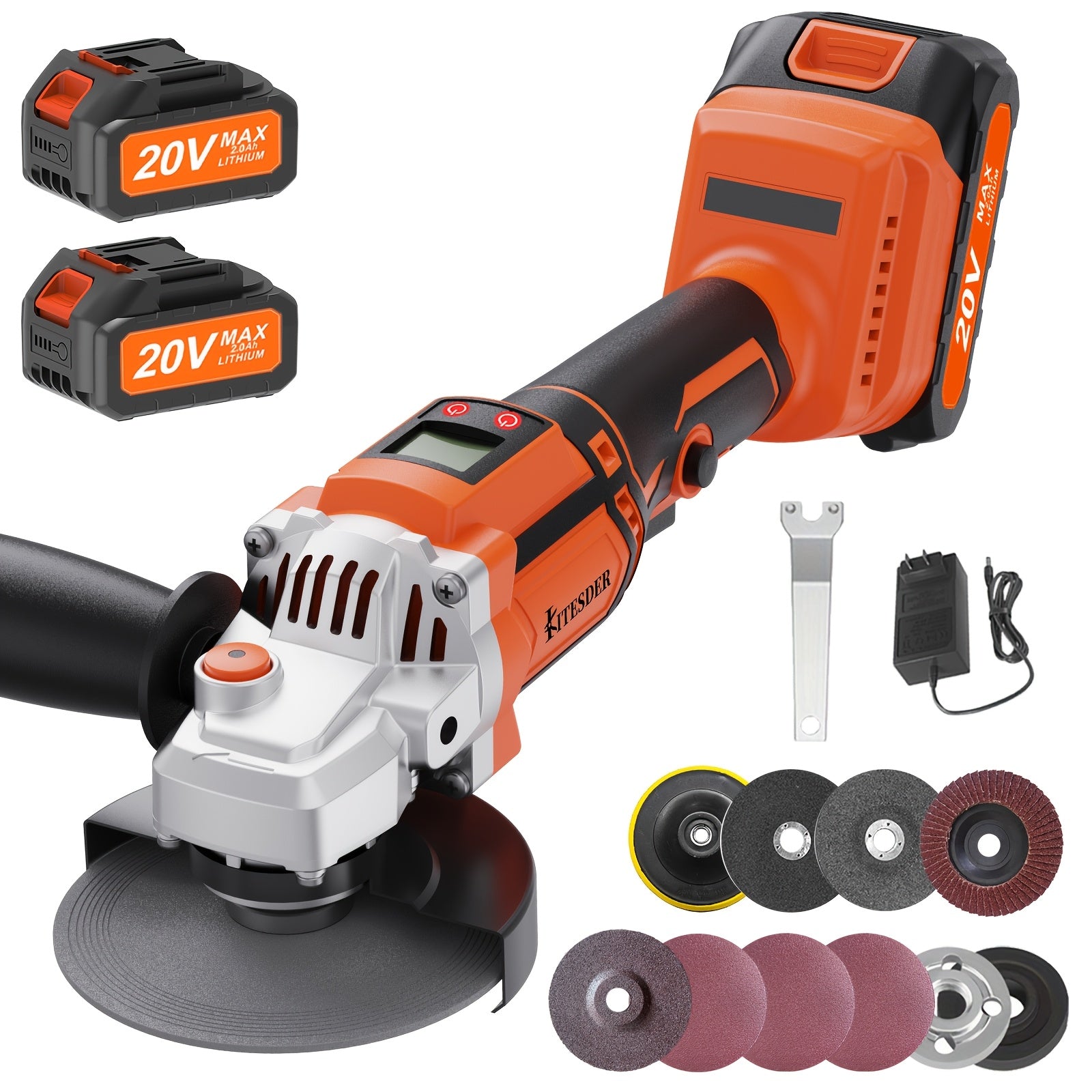 20V Cordless Angle Grinder & Polishing Machine – Brushless Motor, 2-in-1 Electric Grinder for Metal, Wood & Auto Detailing, Portable Power Tool for Home Workshop, DIY & Professional Use