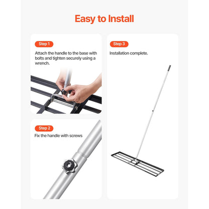 VEVOR Lawn Leveling Rake Q235 Carbon Steel – 10x30/36/48in Blade, 83.9in Adjustable Handle, 180° Rotating, 11.9 lbs, Leveling Tool for Yard Lawn Golf Course Farm Garden | Canada