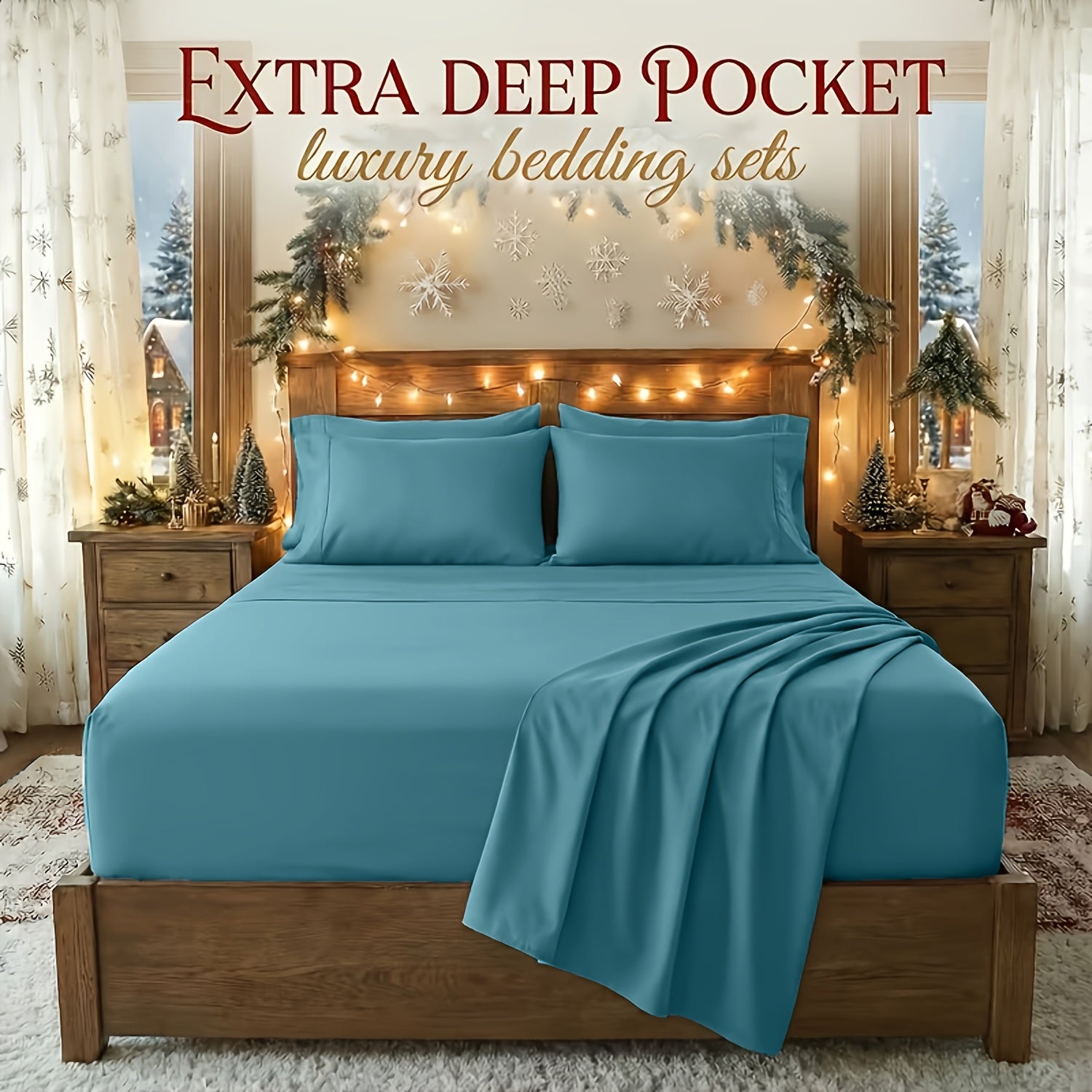 Bamboo Cooling Bed Sheet Set 4/6pcs Luxury Soft – Deep Pocket Elastic Breathable Hotel Sheets & Pillowcase Set, Twin Full Queen King – ShopVora CA