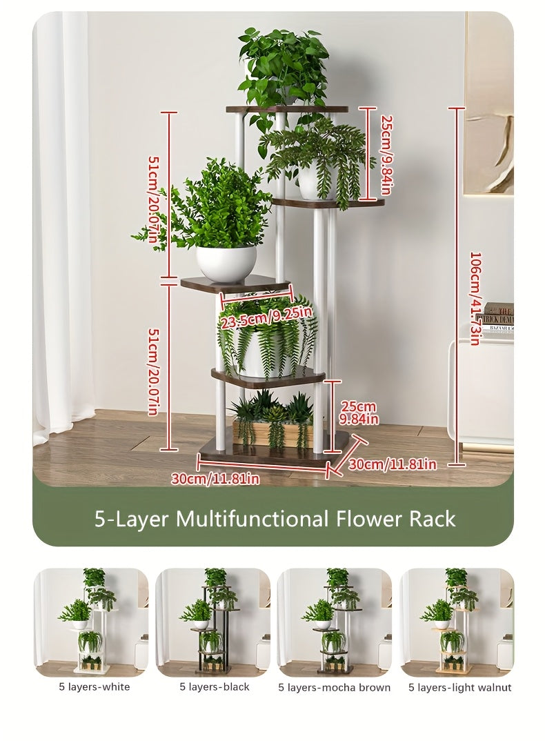 Plant Stand 4/5/6 Layer Flower Rack Living Room Floor French Window Storage Rack Courtyard Garden Flower Rack Easy Storage Rack
