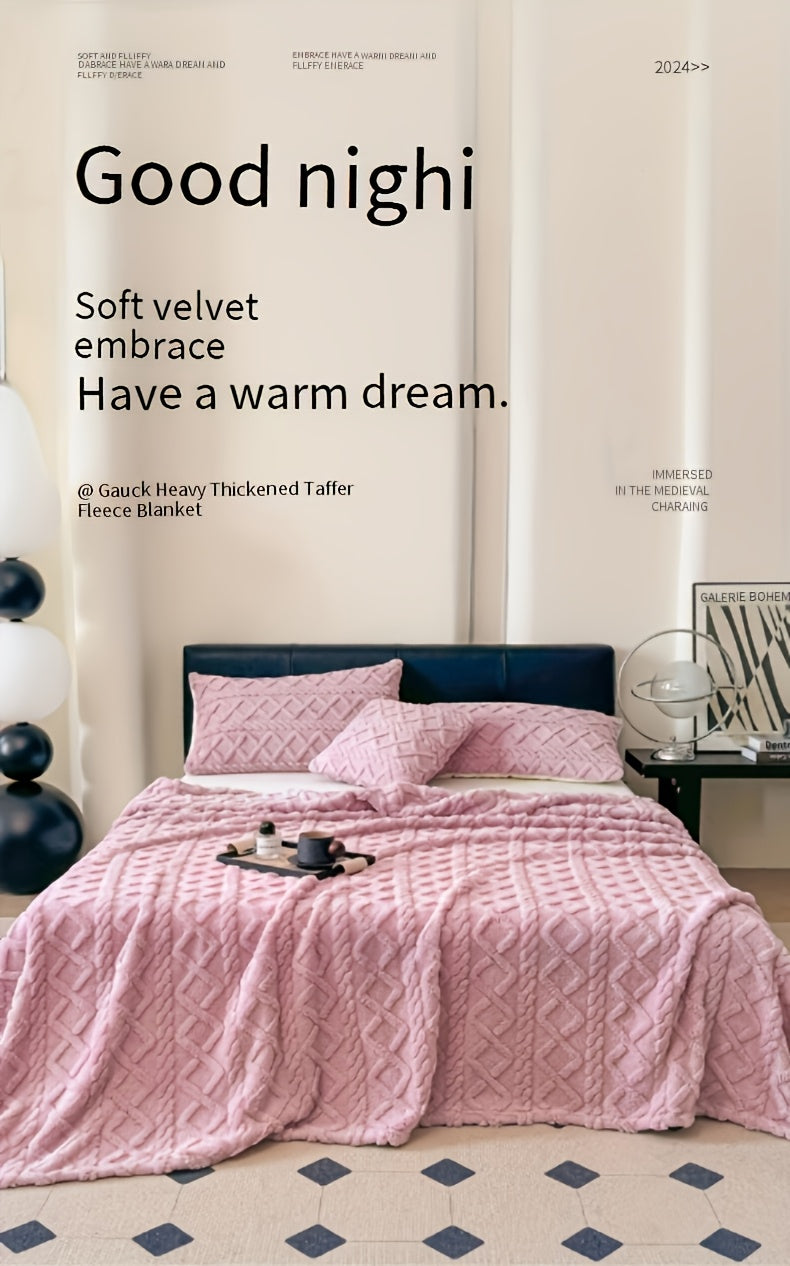 1pc Oversized Blanket 80 * 90in, Nap Blanket Air Conditioning Blanket Sofa Cover Blanket Office Outdoor Camping Gift Blanket Bed Blanket Bedroom Room Decoration, Suitable for All Seasons