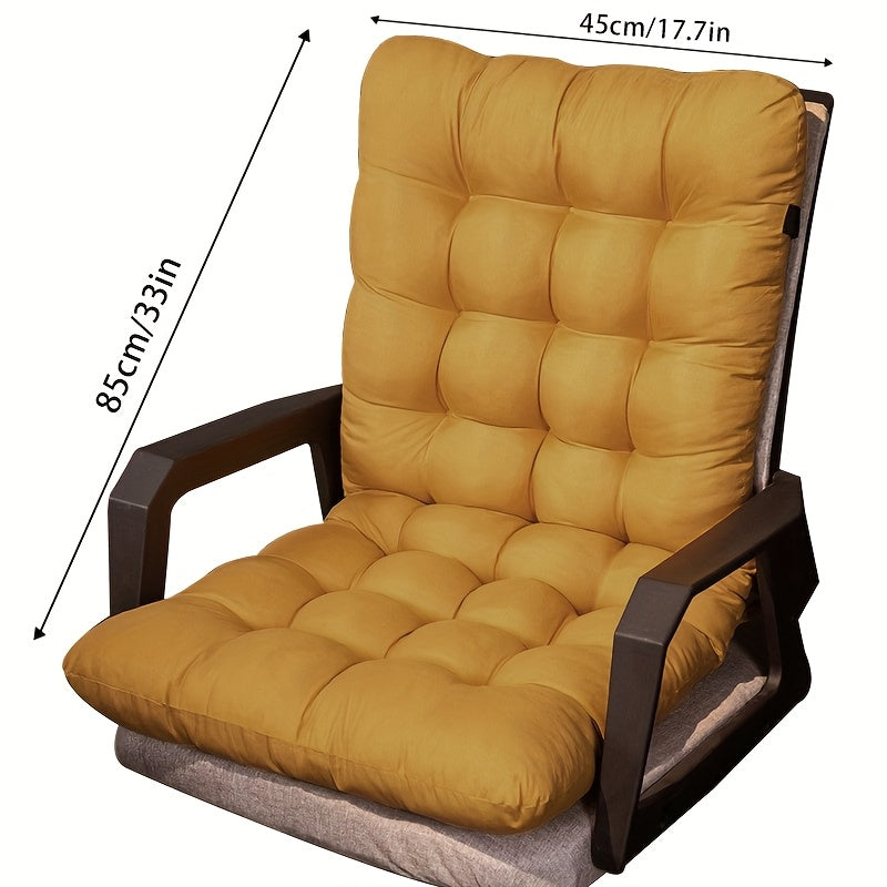 1pc Rocking Chair Cushion with Ties, Overstuffed Seat Back Cushion Pad Lounge Chair Cushions Patio Outdoor Chair Pad Bench Cushion
