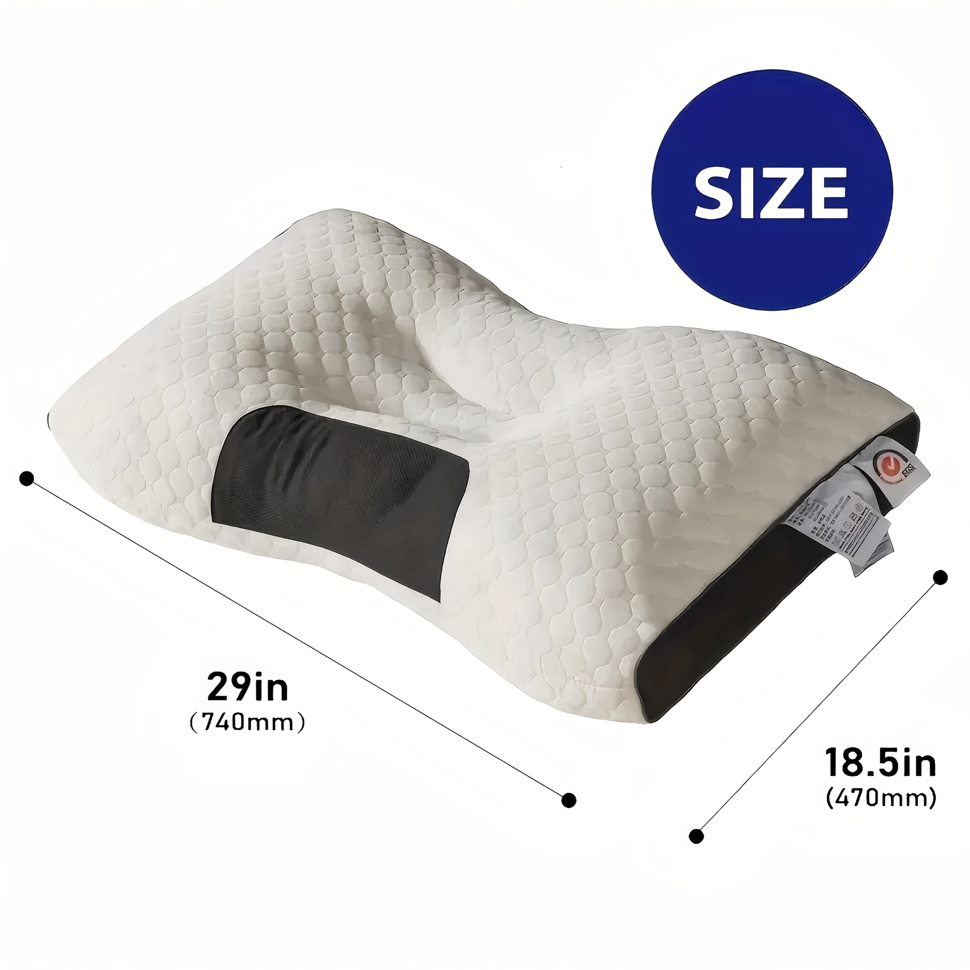 Buy 1 Get 1 Free, Total Of 2pcs Soft Massage Neck Couple Pillow - Adjustable Ergonomic Orthopedic Contour Support, High Quality Pillow Core, Removable Cover for Sleeping Comfortable, Breathable Bedding, Durable Polyester, Moisture Absorbing, Sleep Aid, Ho