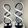 Spiral LED Table Lamp Dimmable – Modern Push Button Desk Light 10 Brightness Levels Metal Base, Bedside Lamp for Bedroom Living Room & Office, Birthday Christmas Valentine Gift, Canada