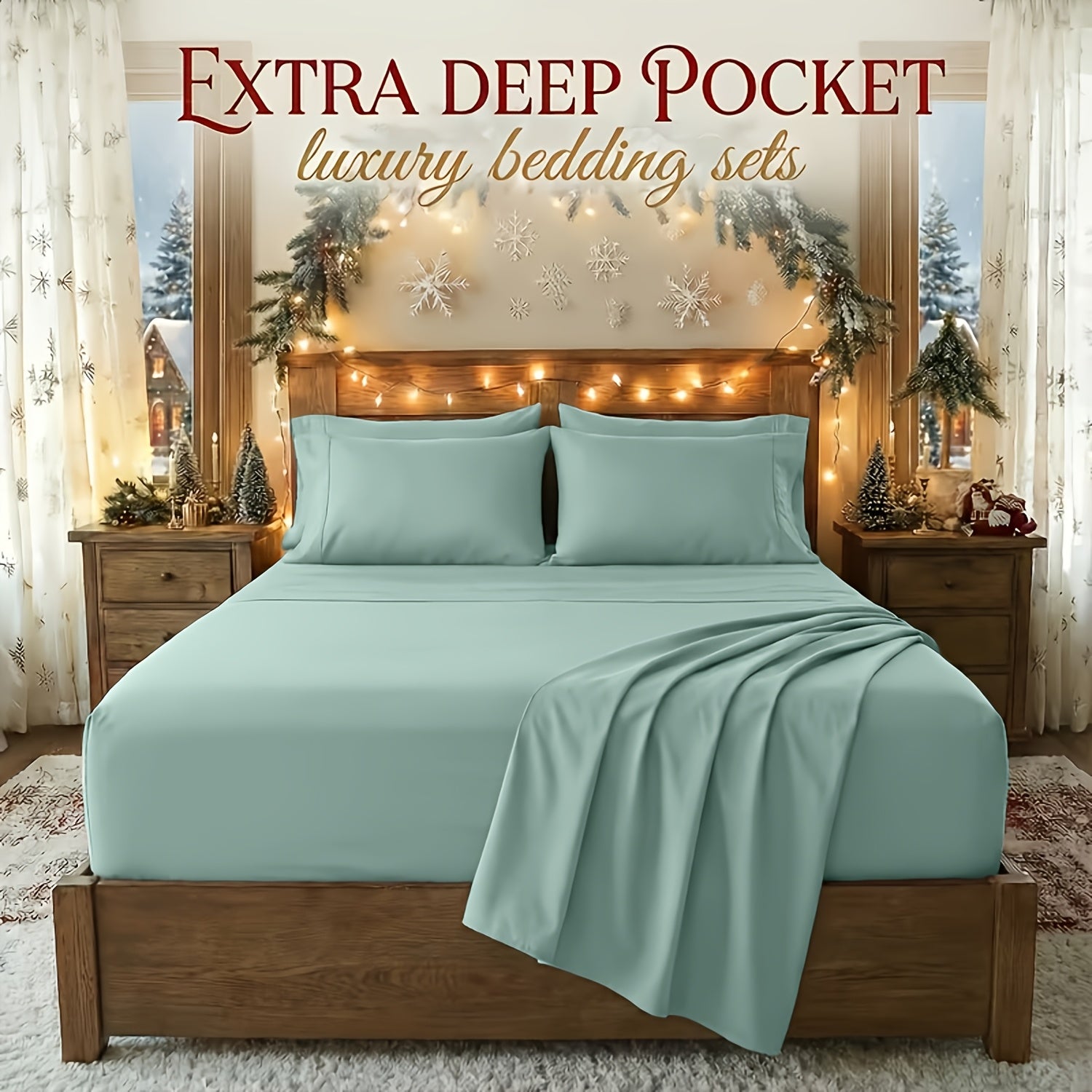 Bamboo Cooling Bed Sheet Set 4/6pcs Luxury Soft – Deep Pocket Elastic Breathable Hotel Sheets & Pillowcase Set, Twin Full Queen King – ShopVora CA