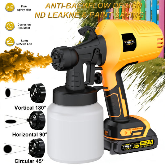 Wireless High Voltage Spray Gun, Portable Wireless Spray Gun, Rechargeable Lithium Battery, Suitable for Automotive, Varnish, Furniture, DIY, and House Painting