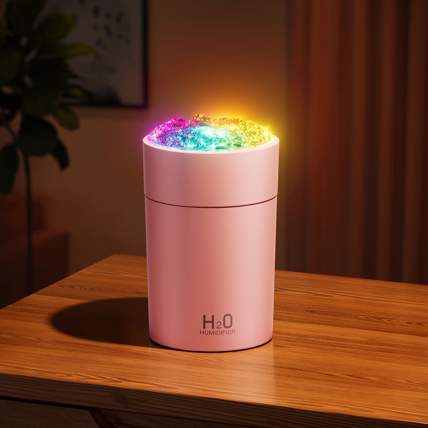 USB Portable Aromatherapy Humidifier with 7-Color LED Night Light – Cold Mist Essential Oil Diffuser for Bedroom, Office & Car, Home Decoration – Christmas Gift Idea