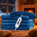 Heated Electric Blanket Flannel Full Size – Fast Heating Soft Cozy Throw for Bed Couch Chair, Multiple Sizes & Colours, Home Office Bedroom Warmth – ShopVora CA
