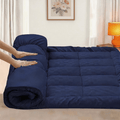 Cooling Mattress Topper with Deep Pocket Suitable for Bed Frame, Quilted Fitted Mattress Pad Cover, Machine Washable Bed, Stretches Up to 21' Top Layer & Fits Most Beds, for Temperature Regulation
