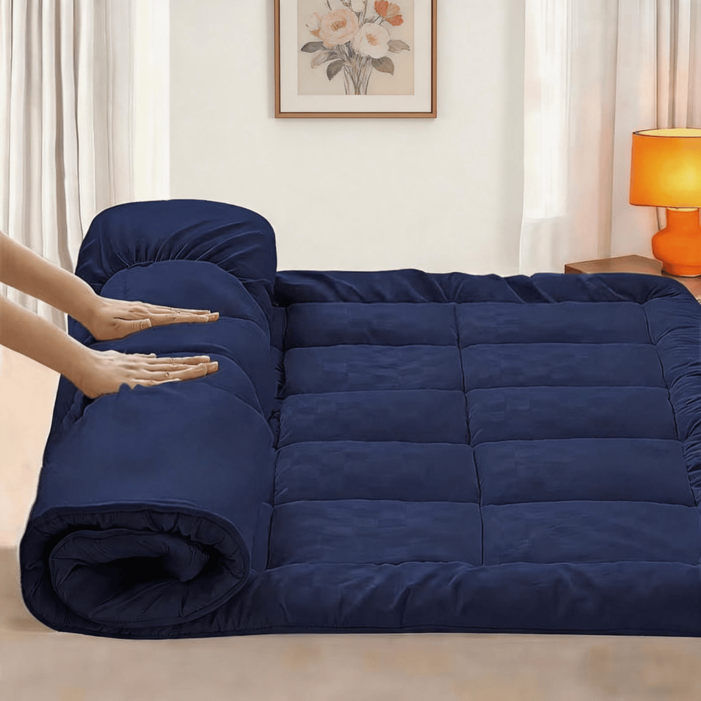 Cooling Quilted Mattress Topper Deep Pocket – Fitted Mattress Pad Cover, Machine Washable, Fits Up to 21" Beds, Temperature Regulation, Twin Full Queen King – ShopVora CA