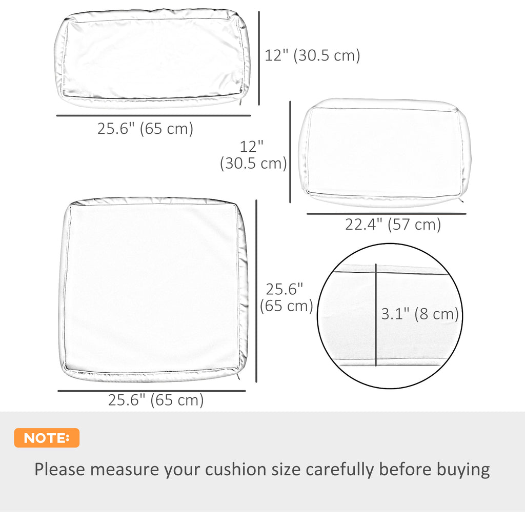 14Pcs Outdoor Cushion Covers, Patio Cushion Covers Replacement for Rattan Sofa Set - No Cushion Included, Navy Blue