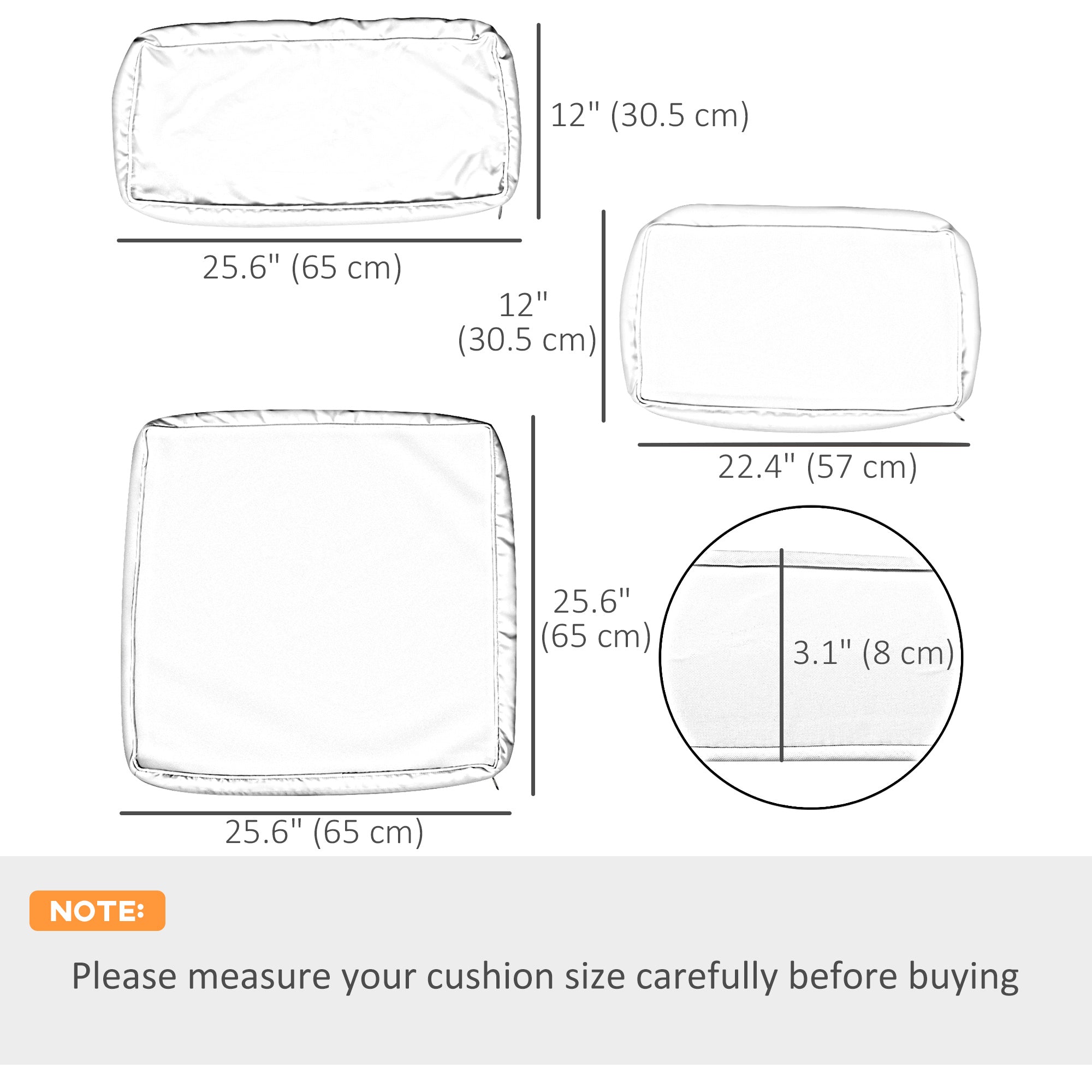 14Pcs Outdoor Cushion Covers, Patio Cushion Covers Replacement for Rattan Sofa Set - No Cushion Included, Navy Blue