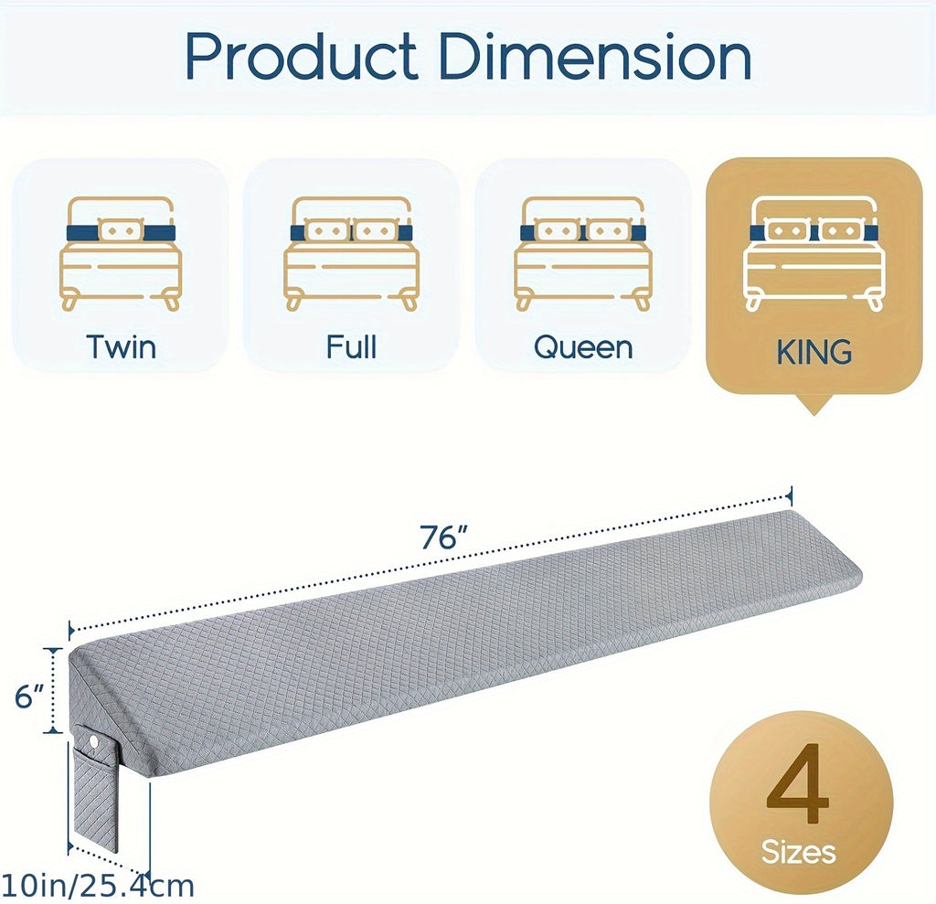 Bed Wedge Pillow, Bed Gap Filler Mattress Wedge Headboard Pillow, Close The Gap Between Your Headboard Or Wall, for Sleeping Backrest Pillow