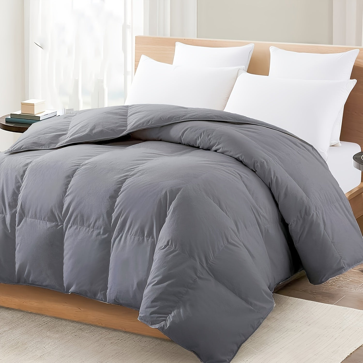 Down Alternative Comforter Queen King Twin All-Season Quilted Duvet Insert – Soft Warm Plush Microfiber Fill, Machine Washable Luxury Bedding for Home Bedroom | ShopVora CA