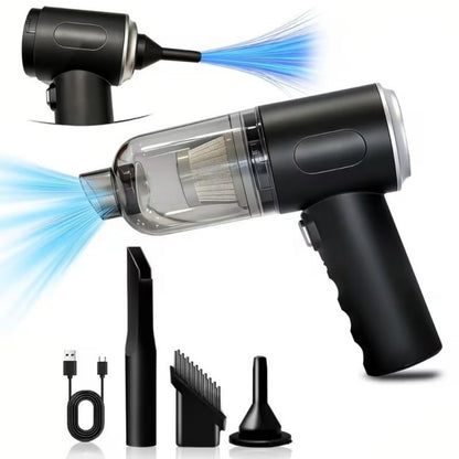Mini Wireless Rechargeable Handheld Vacuum Cleaner for Car, Home & Office — 7Kpa Suction, Anti-Tangle, Crevice Tool, Low Noise 40dB, Keyboard & Desk Cleaning, Gift Idea