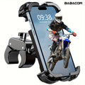 BABACOM Bicycle Phone Holder, Enhanced [1S Lock][Safe Guard] Motorcycle Phone Holder, [360° Rotatable] Phone Mount for Bicycle Handlebars Compatible with 4.7-6.8" Mobile Phones