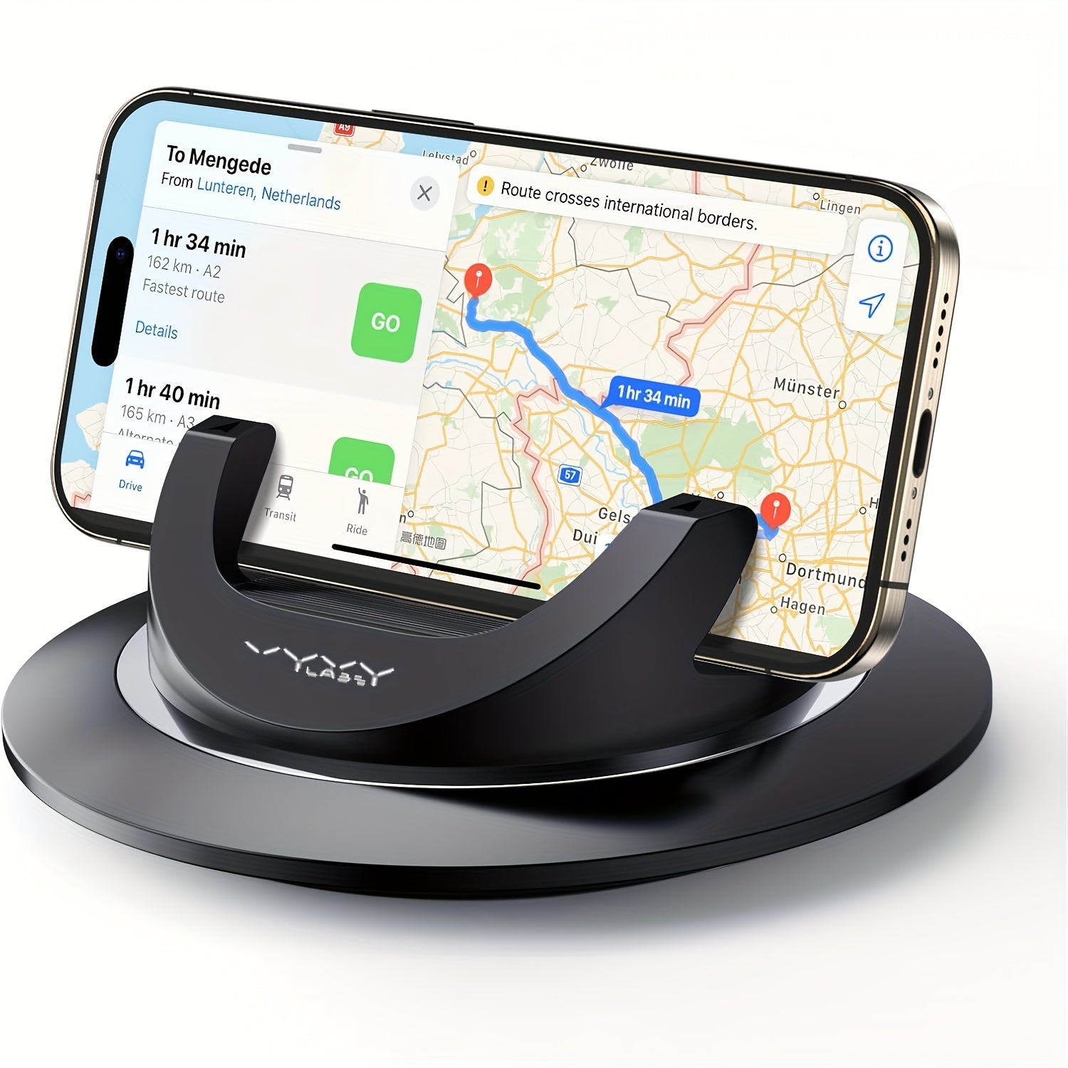Car Phone Holder Mount – 360° Rotation Dashboard Suction Cup Stand for iPhone 17/16/15