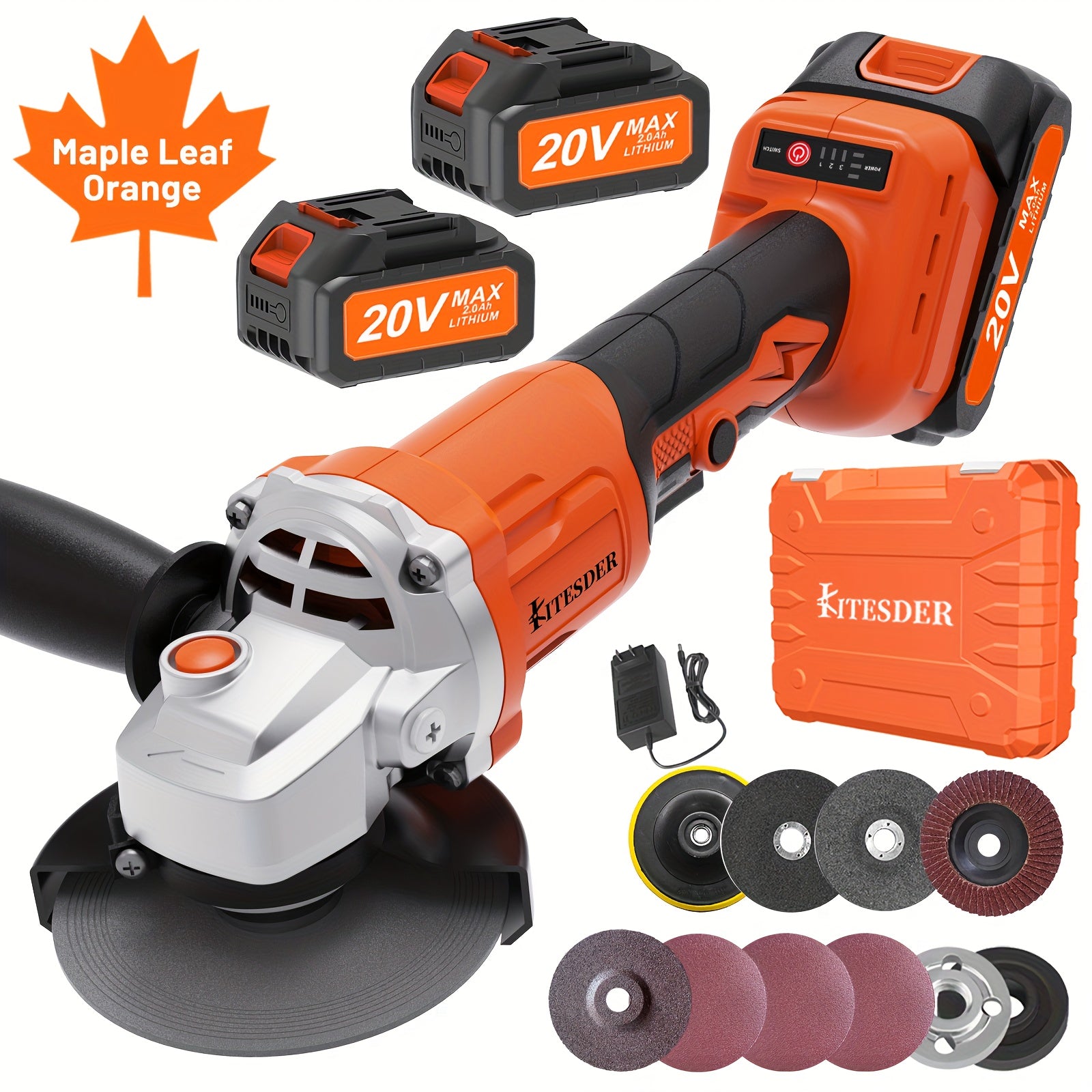 20V Cordless Angle Grinder & Polishing Machine – Brushless Motor, 2-in-1 Electric Grinder for Metal, Wood & Auto Detailing, Portable Power Tool for Home Workshop, DIY & Professional Use