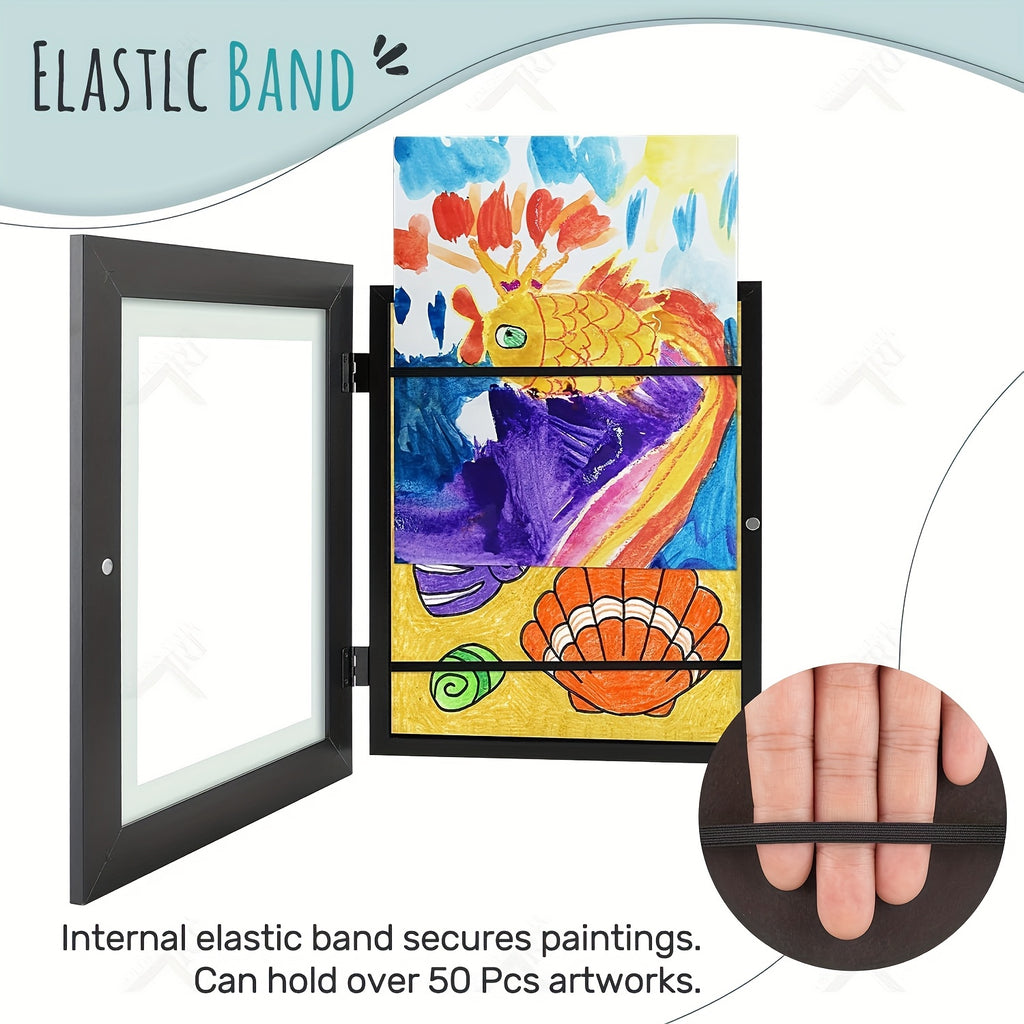 Kids Artwork Display Frame Magnetic Front-Opening 8.5x11" – Changeable Picture Frame for Children's Art, School Projects & Certificates, Kids Room Decor Gift