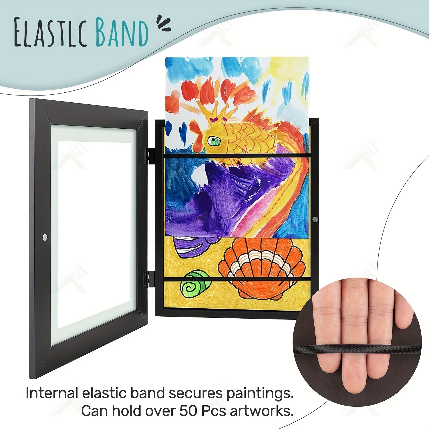 Kids Artwork Display Frame Magnetic Front-Opening 8.5x11" – Changeable Picture Frame for Children's Art, School Projects & Certificates, Kids Room Decor Gift
